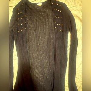 XS Studded Black Xhilaration Cardigan